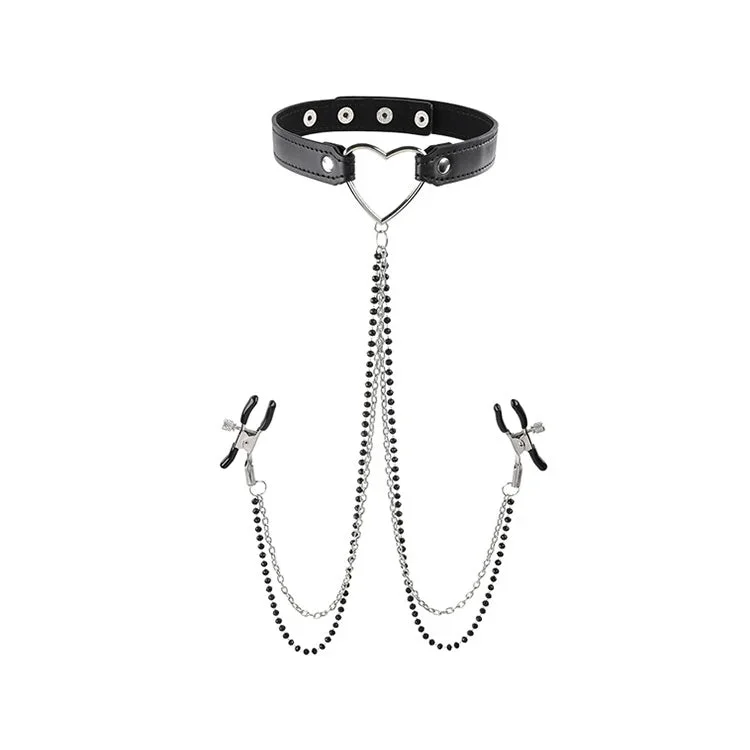 Amor Collar with Nipple Clamps