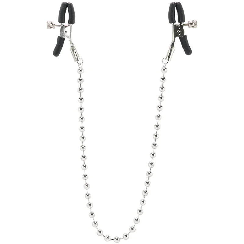 Beaded Nipple Clamps in Silver