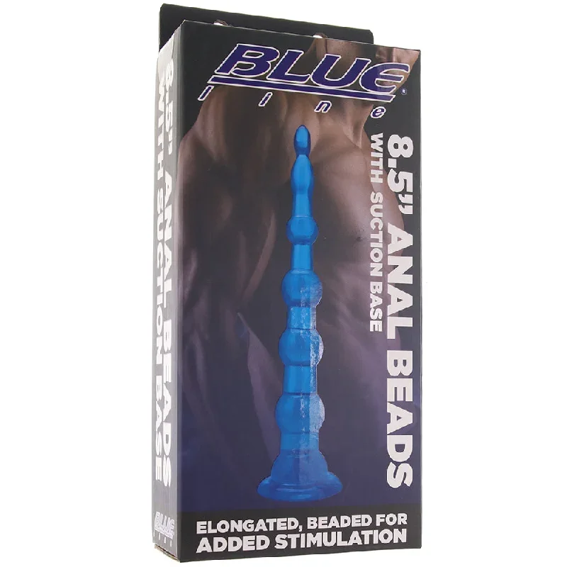 blue-line-8-5-inch-anal-beads-with-suction-base