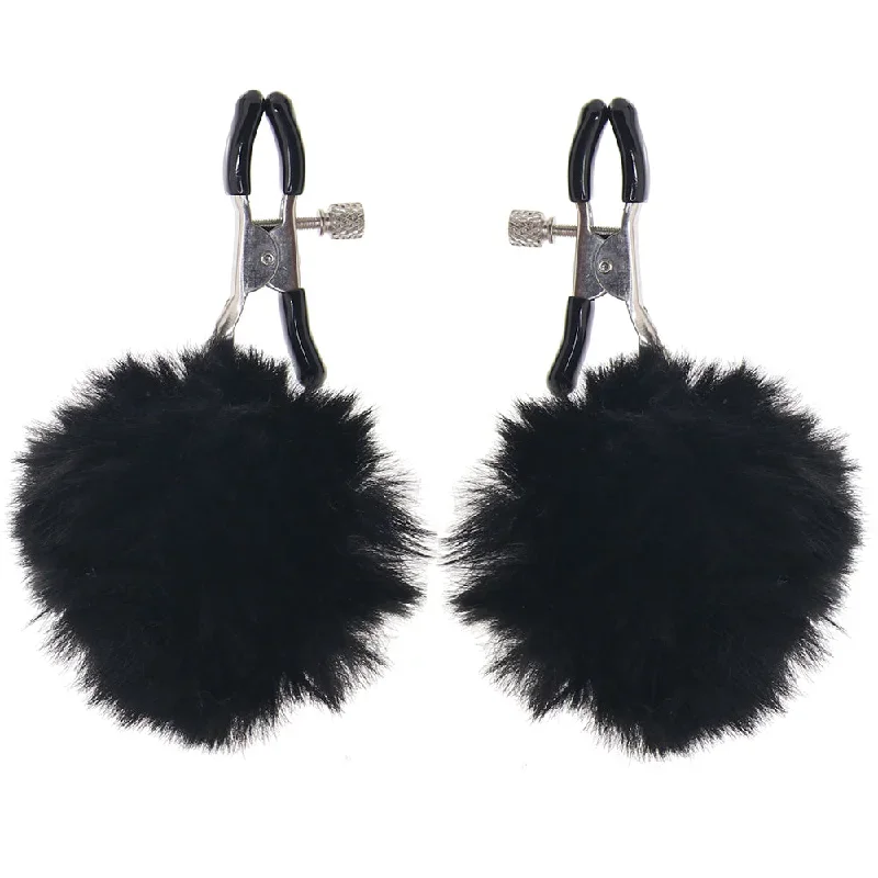 Charmed Pom Pom Nipple Clamps in Black