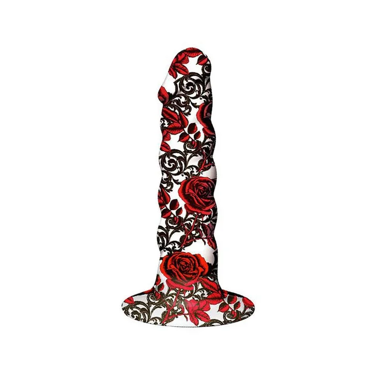 Iron Rose 6"" Twisted Silicone Dildo