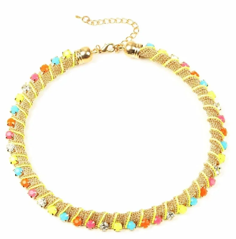 Colorful Jewel-Encrusted Collar