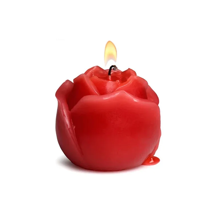 Flaming Rose Drip Candle