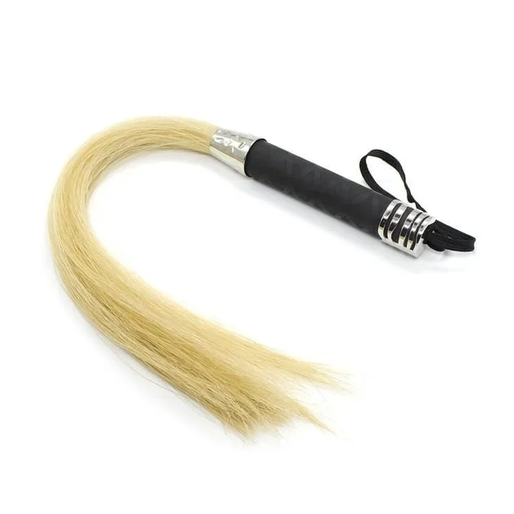 Genuine Horse Tail Fur Leather Whip