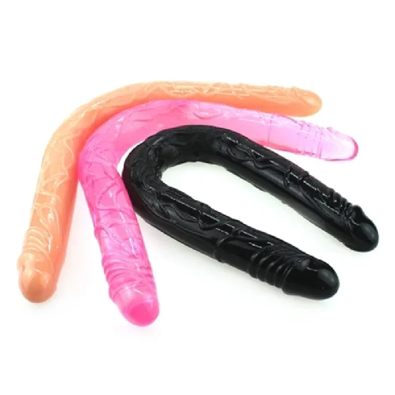 Get Your Fill 19"" Double Headed Dildo Strap On Sex Toy