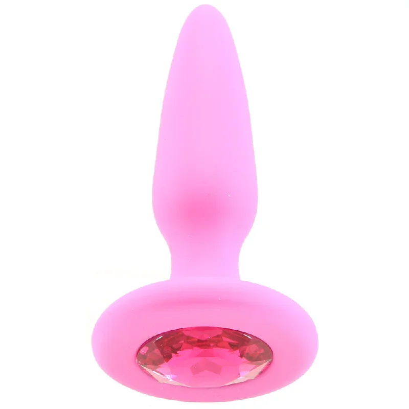 Glams Mini Pink Gem Silicone Butt Plug