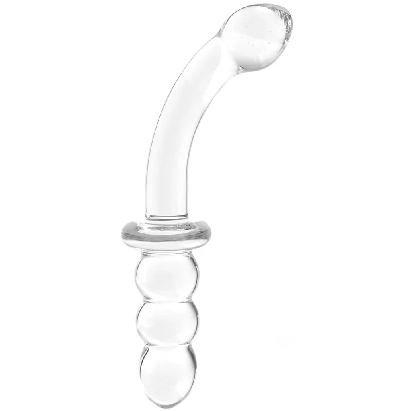 gläs 8 Inch Ribbed G-Spot Glass Dildo