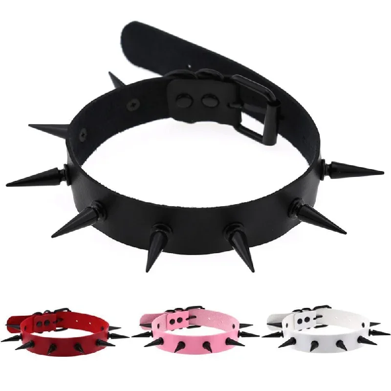 Gothic Bondage Spiked Collar