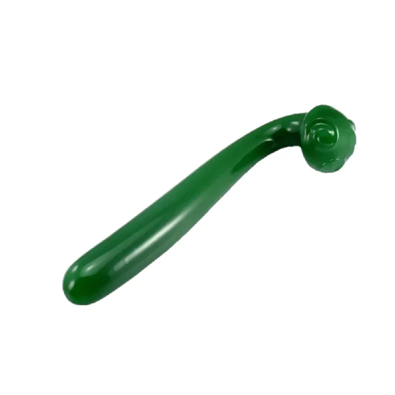 green-j-shaped-crystal-double-headed-dildo