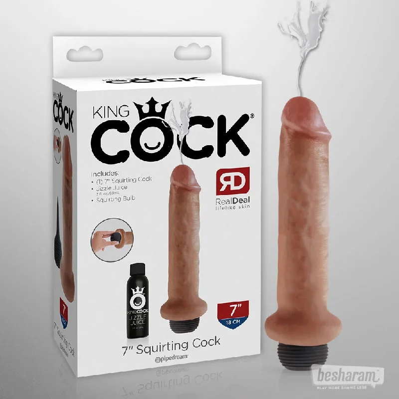King Cock 7"" Squirting Realistic Dildo