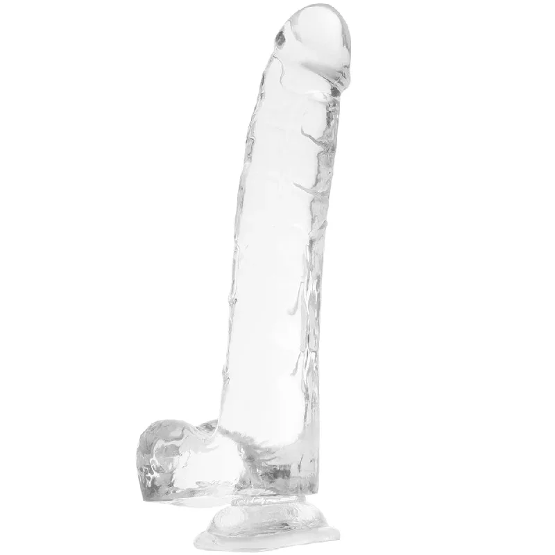 King Cock 9 Inch Ballsy Dildo in Clear