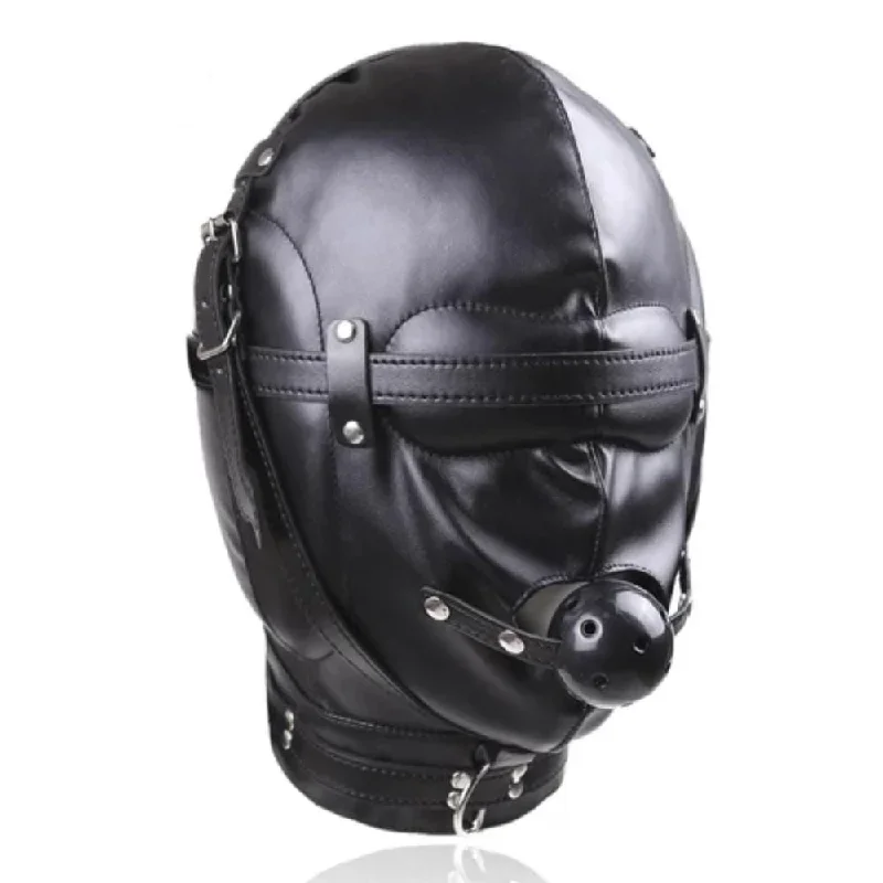 Leather Sensory Deprivation Bondage Mask