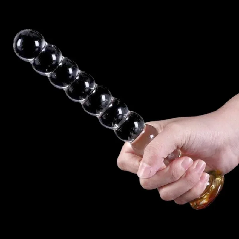 luxurious-beaded-10-inch-large-glass-dildo