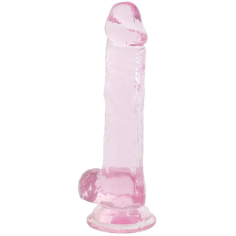 Naturally Yours 7 Inch Crystalline Dildo in Rose