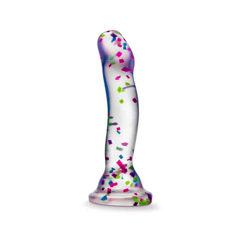 Neo Elite Glow-in-the-Dark Hanky Panky Confetti 7.5"" Dildo