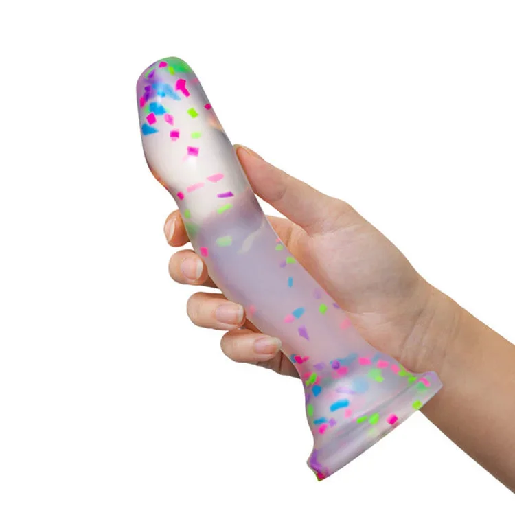 neo-elite-glow-in-the-dark-hanky-panky-confetti-7-5-dildo