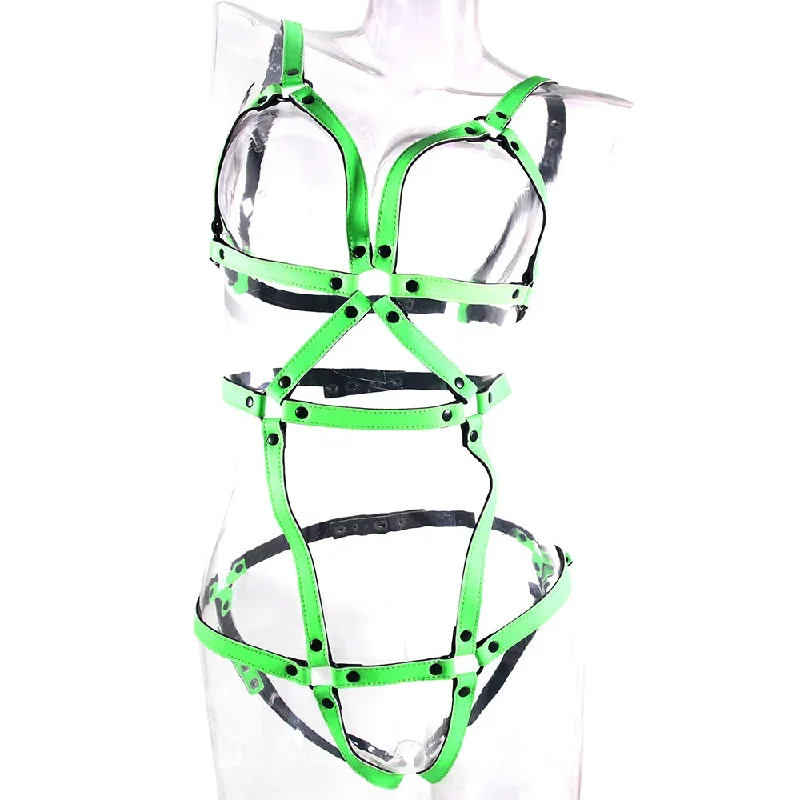 Ouch! Glow In The Dark Full Body Harness /XL