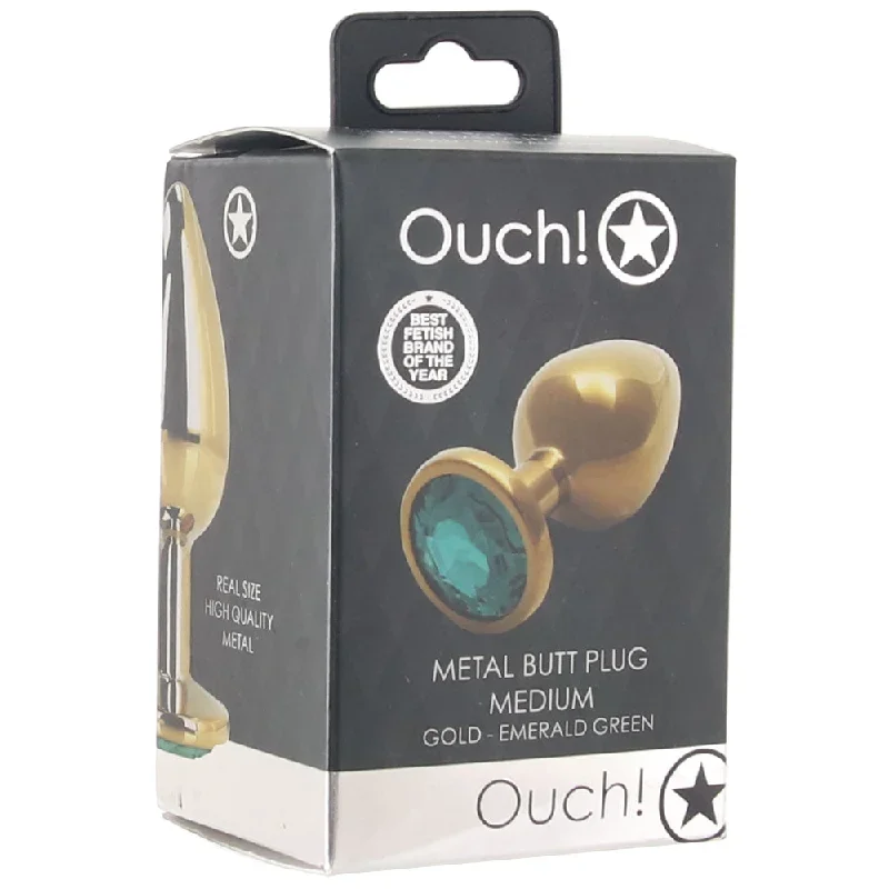 ouch-green-round-gem-gold-plug-1