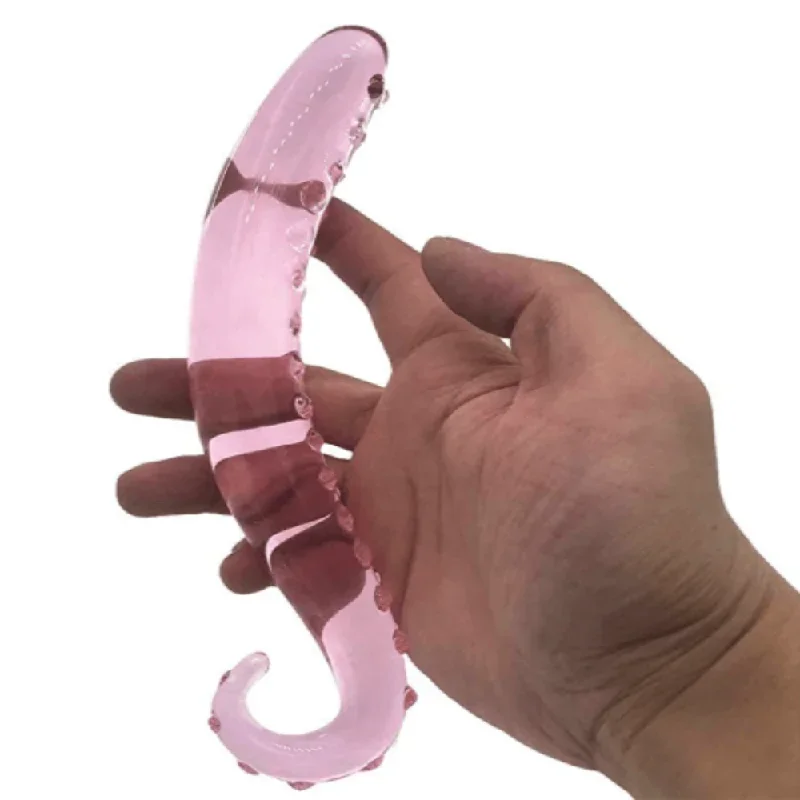 pink-tentacle-masturbator-glass-dildo