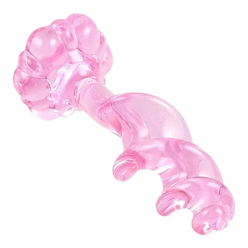 pink-twirling-tower-glass-butt-plug-4-33-inches-long