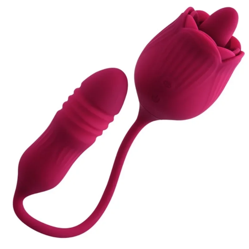 Clit Flicking Tongue Rose & Thrusting Bullet