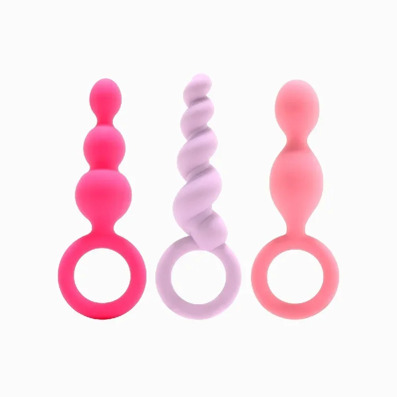 Satisfyer Set Of 3 Silicone Textured Anal Plugs