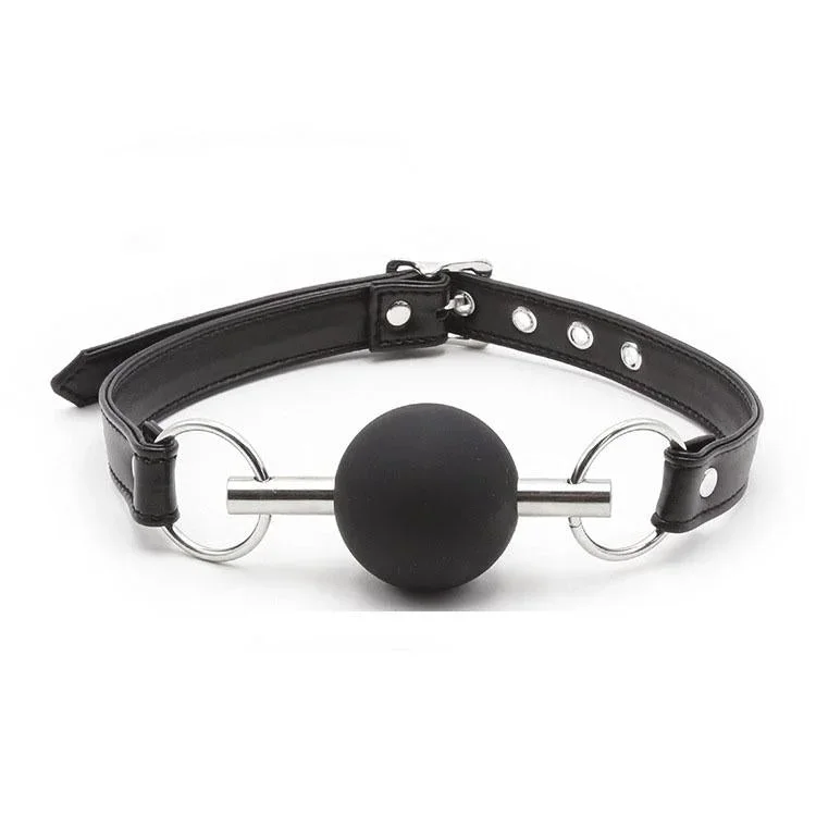 Silicone Ball Gag With Leather Straps