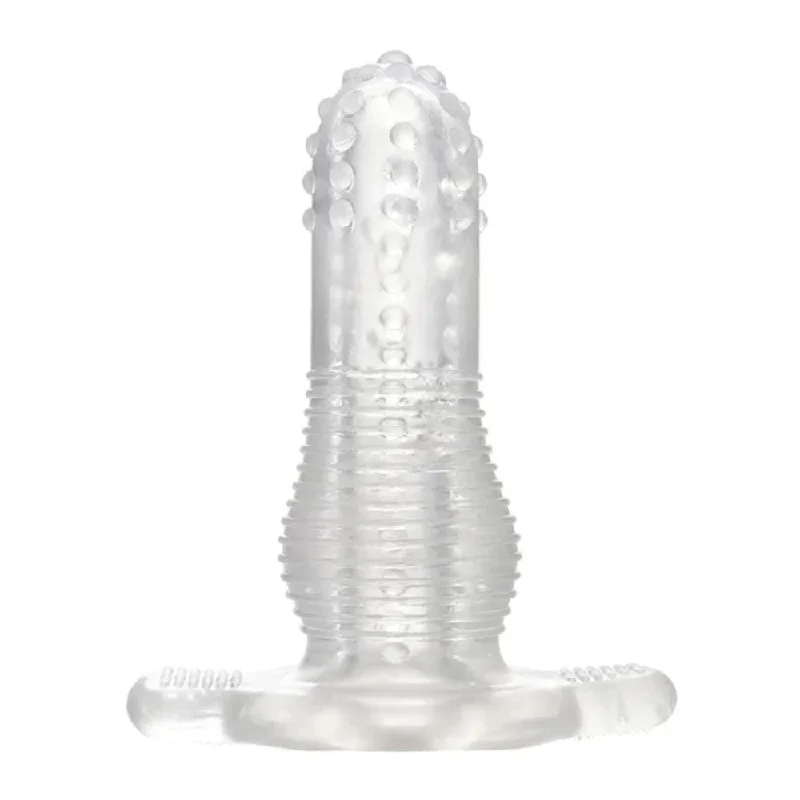 Soft Textured Hollow Butt Plug 5.12 to 5.31"" Long