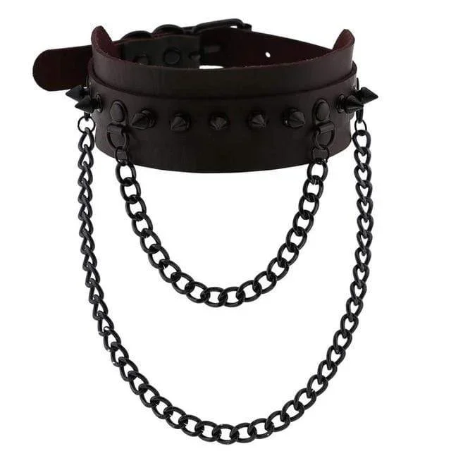 spiked-trendy-goth-leather-choker