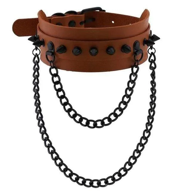 spiked-trendy-goth-leather-choker