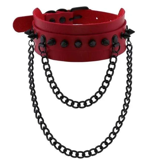 spiked-trendy-goth-leather-choker