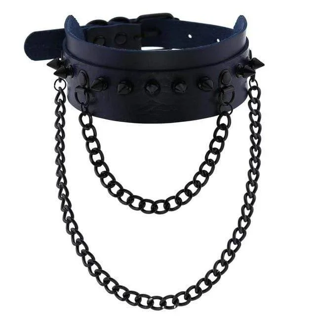 spiked-trendy-goth-leather-choker