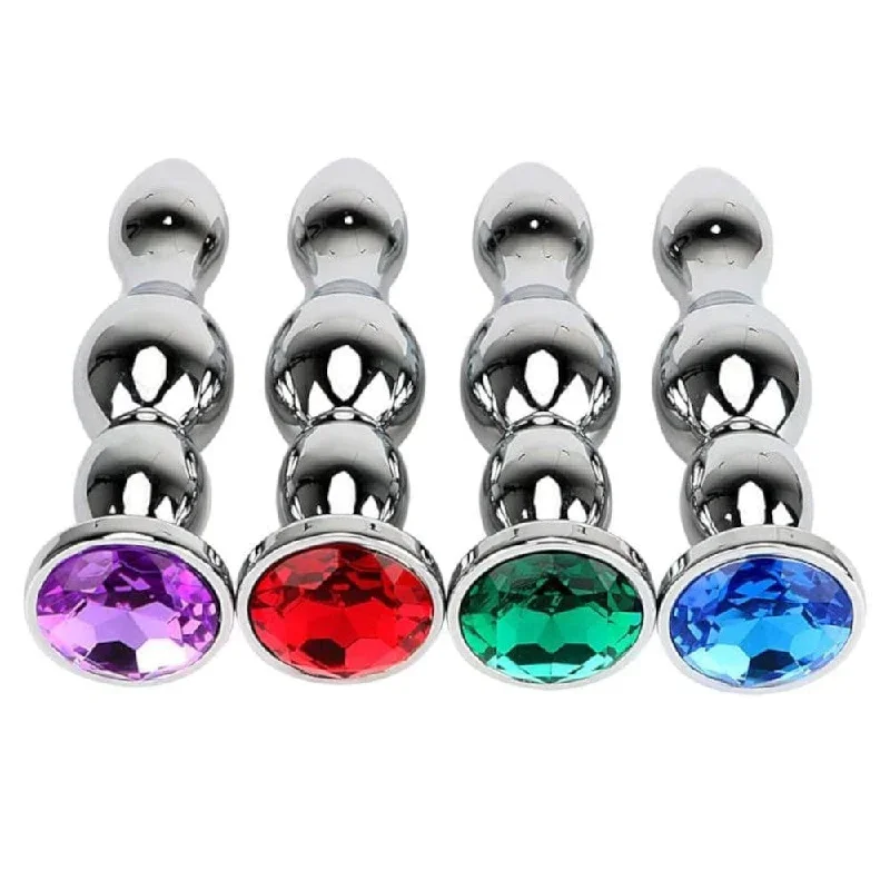 Stainless Tower Princess Jeweled Plug 4.72"" Long