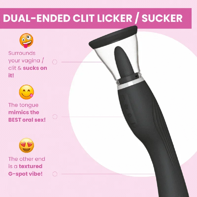 Ultimate Tongue Licker - Powerful Dual-Ended Vibrator & Sucking Tongue!