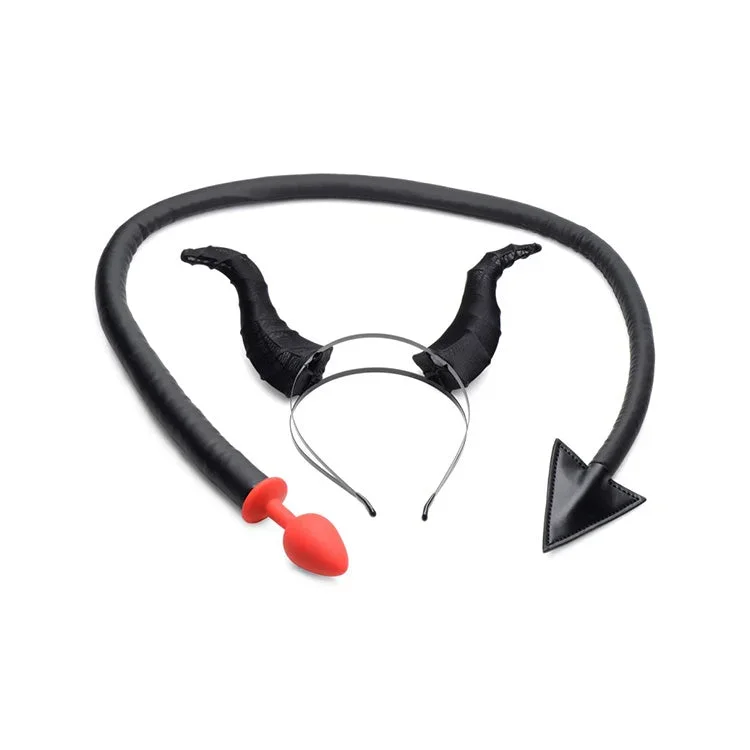 Devil Tail Anal Plug & Horns Set