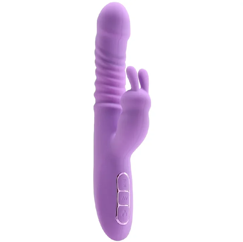 Thrusting Rotating Silicone Rabbit Vibrator - It's Warming!