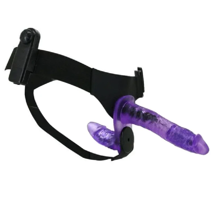 transparent-purple-double-ended-vibrating-strap-on