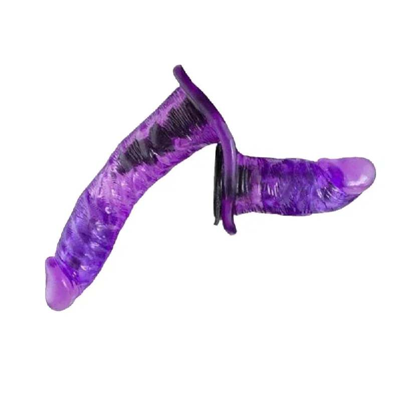 transparent-purple-double-ended-vibrating-strap-on