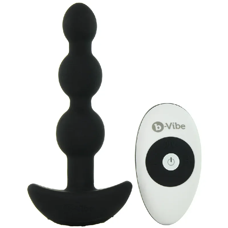 Triplet Remote Vibrating Beaded Plug in Black