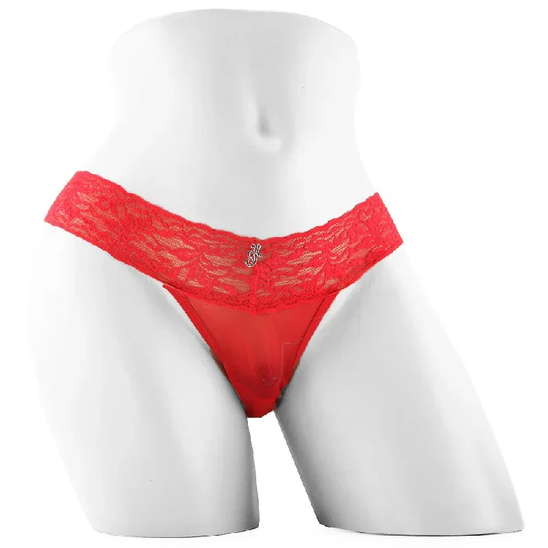 Vibrating Panties with Hidden Vibe Pocket Red /M