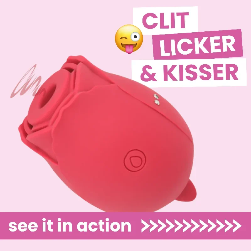 The Rose Vibrator | Duo Flickering Tongue Licker & Clitoral Air Vibrator